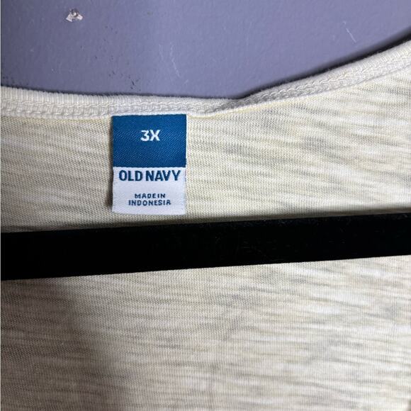 Old Navy Yellow V Neck Button Front Short Sleeve Cotton Top 3X - Picture 4 of 7